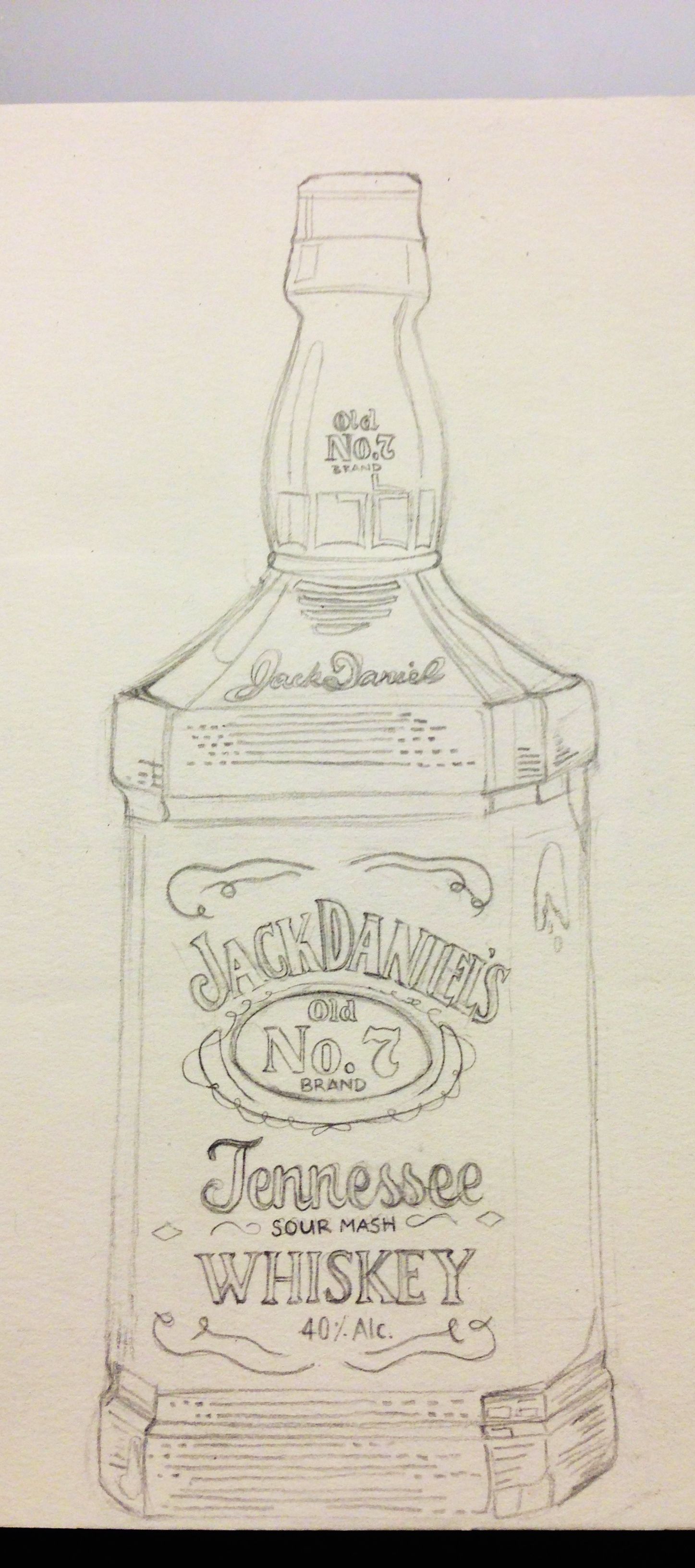 1447x3264 Jack Daniel Drawing College Drawings, Art And Painting - Jack Daniels Sketch
