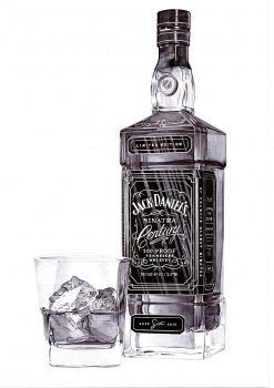247x350 Artfido Buy Art Online Ballpen Jack Daniels Sinatra Century - Jack Daniels Sketch