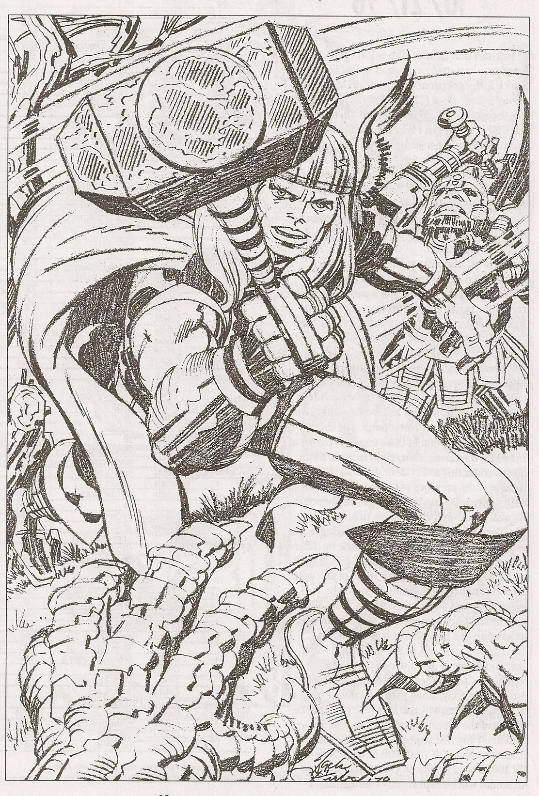 1112x1643 Thor By Kirby Amp Wuest Monsters Among Us - Jack Kirby Sketches