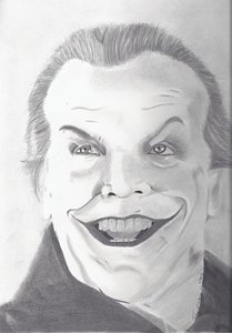 209x300 Jack Nicholson As The Joker Drawing By Felipe Robles - Jack Nicholson Sketch