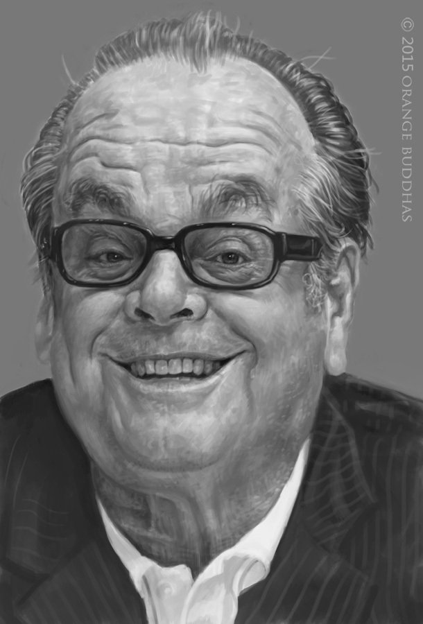 610x900 Jack Nicholson Caricature Sketch By Orange Buddhas - Jack Nicholson Sketch