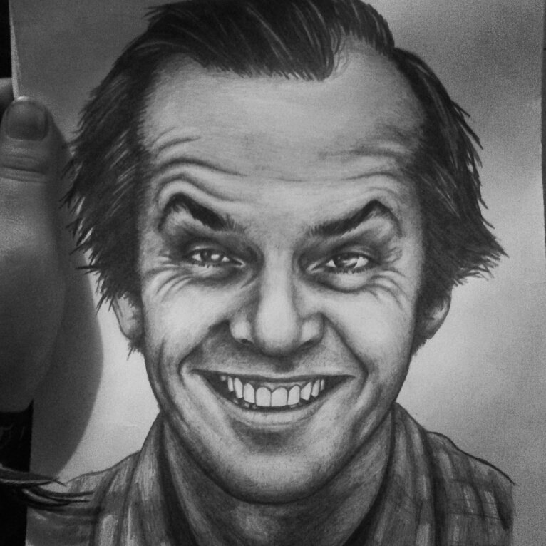 766x766 Jack Nicholson Pic Drawing Drawing Skill - Jack Nicholson Sketch