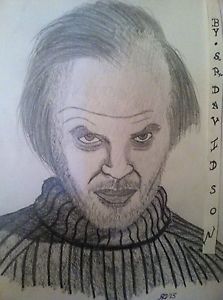 223x300 The Shining Jack Nicholson Unframed Fan Art Graphite Pencil - Jack Nicholson Sketch