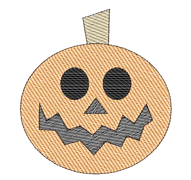 732x691 Jackolantern Sketch Embroidery Design Hug A Bug Applique - Jack O Lantern Sketch