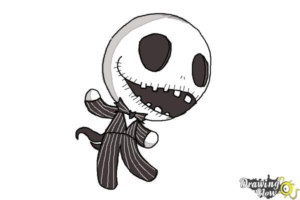 600x400 How To Draw Chibi Jack Skellington - Jack Skeleton Sketch