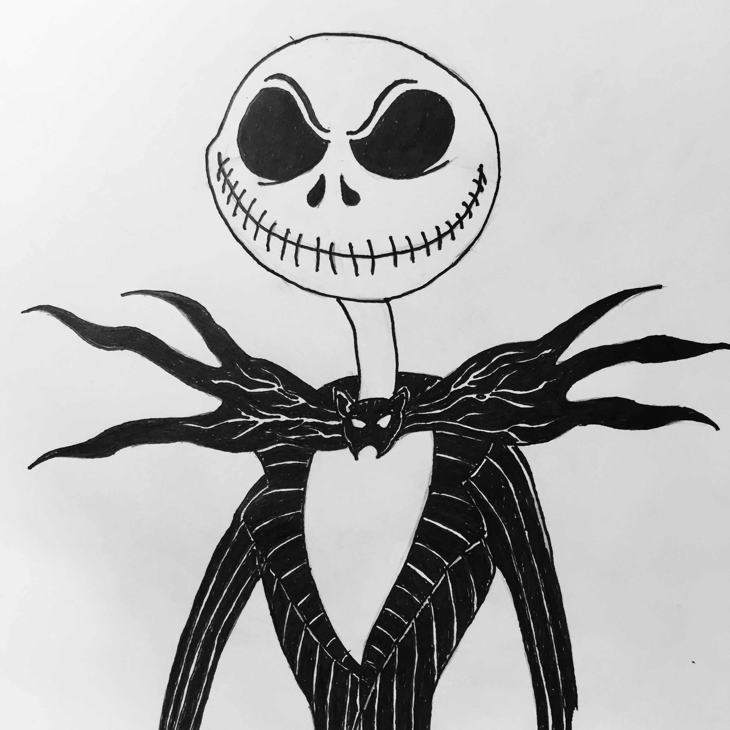 Jack Skellington The Drawing Journey - Jack Skeleton Sketch. 