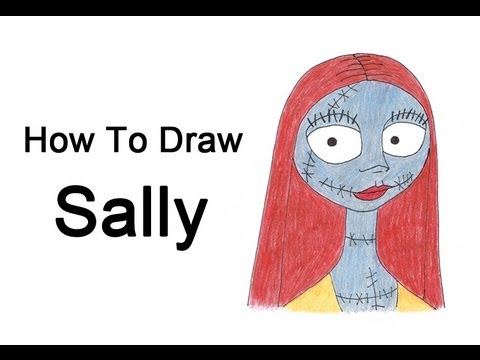 480x360 How To Draw Sally (The Nightmare Before Christmas) - Jack Skellington And Sally Sketch