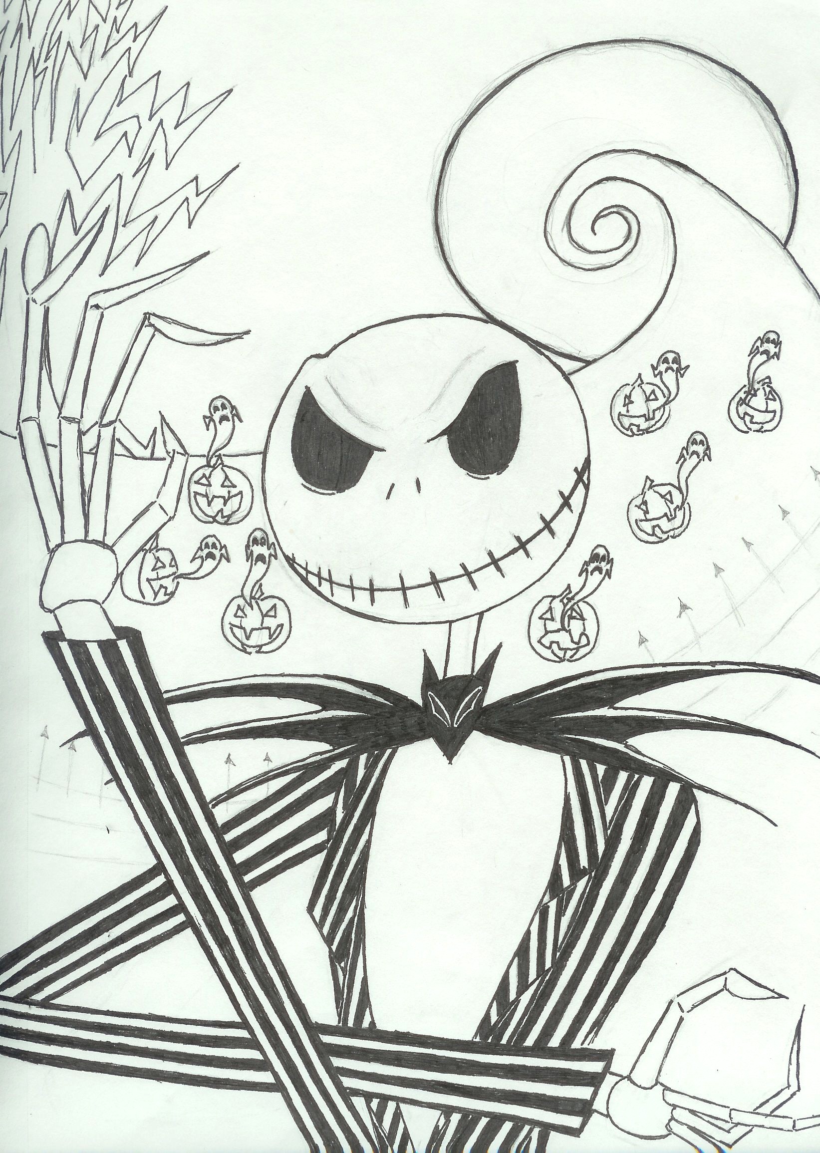 1643x2310 Jack Skellington And Sally Drawings - Jack Skellington And Sally Sketch