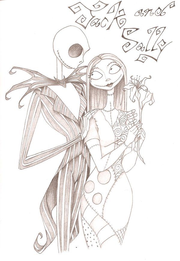 600x868 Jack And Sally By Anyae Art Jack And Sally - Jack Skellington And Sally Sketch
