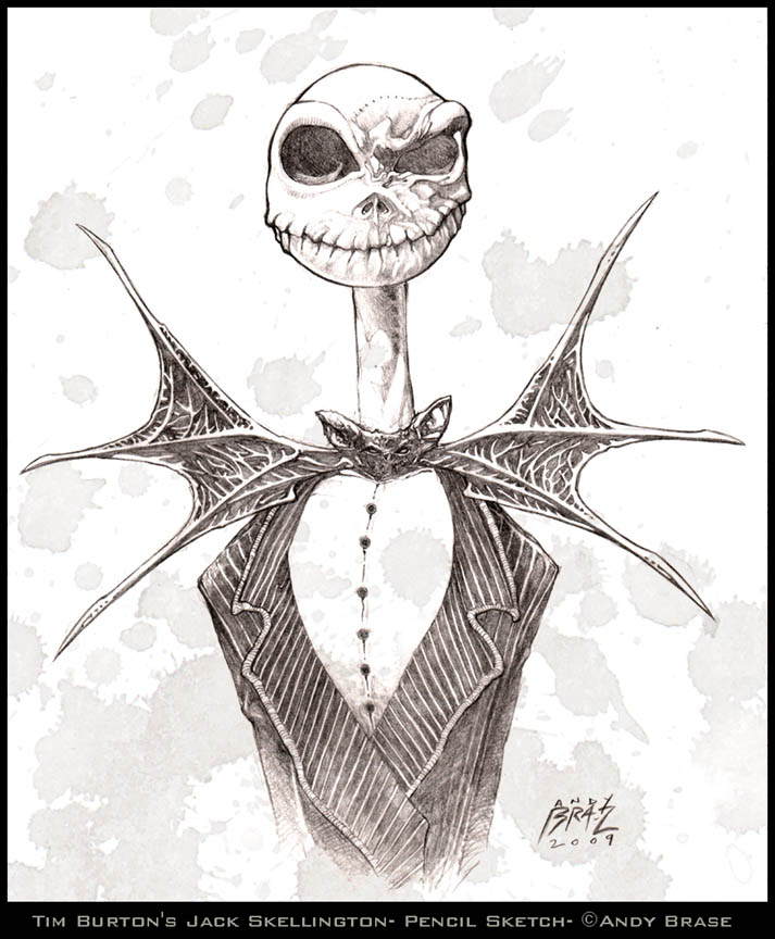 713x864 Jack Skellington Sketch By Andybrase - Jack Sketch
