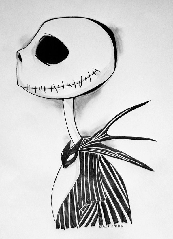 600x827 Jack Skelington Sketch By Chilli Con Carnage - Jack Sketch