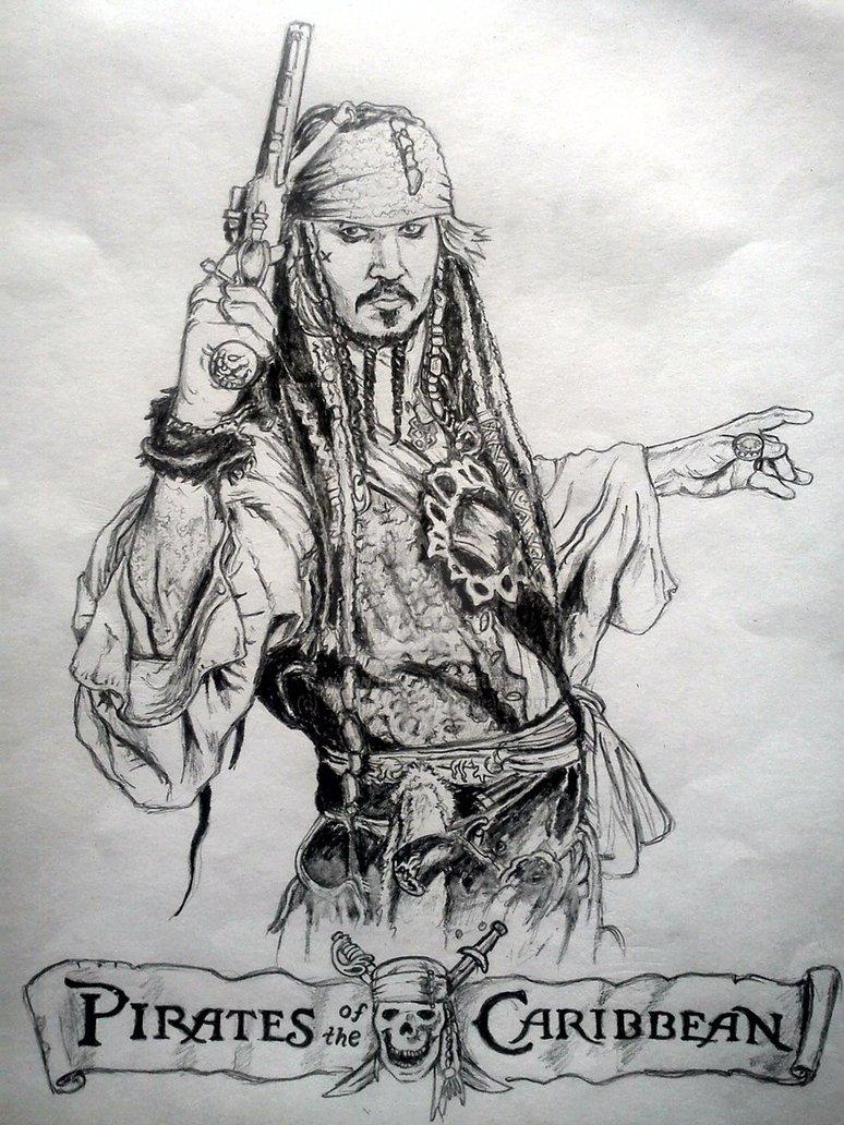 774x1032 How To Draw Captain Jack Sparrow Step By Step - Jack Sparrow Sketch