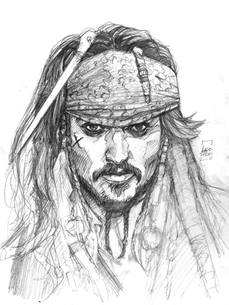 774x1032 Jack Sparrow By Ludolullabi - Jack Sparrow Sketch