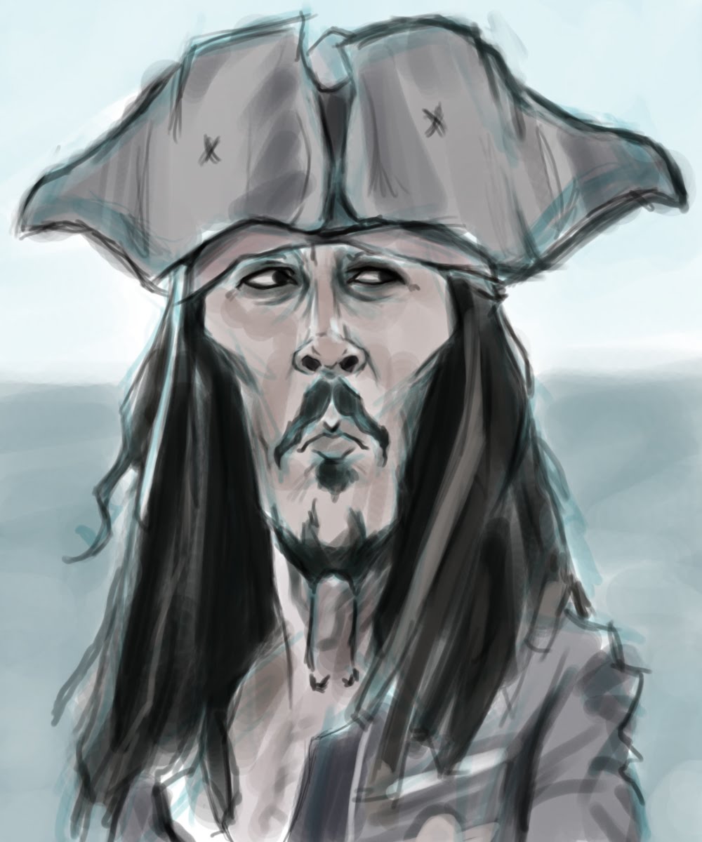 1000x1200 Jason Horning Art Jack Sparrow - Jack Sparrow Sketch
