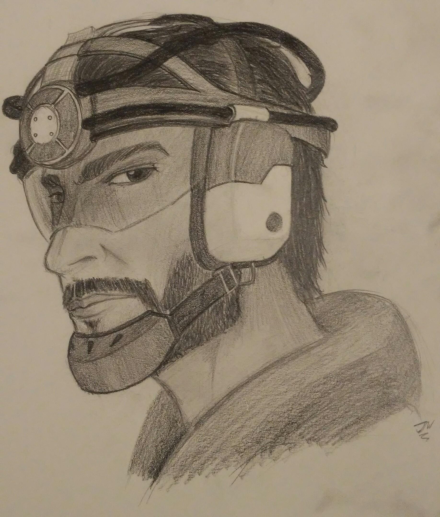 1836x2160 Sketch Of Jackal Rainbow6 - Jackal Sketch