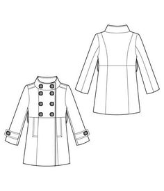 236x274 Fashion Sketches Of Jackets Nice Fashion - Jacket Flat Sketch