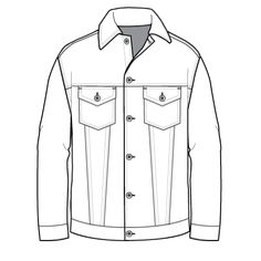 236x236 13 Best Outerwear Jacket Body Flat Sketches Images - Jacket Flat Sketch