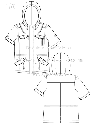 316x409 Free Illustrator Fashion Templates Jacket Flat Sketches - Jacket Flat Sketch
