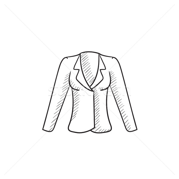 600x600 Jacket Sketch Icon. Vector Illustration Andrei Krauchuk - Jacket Sketch