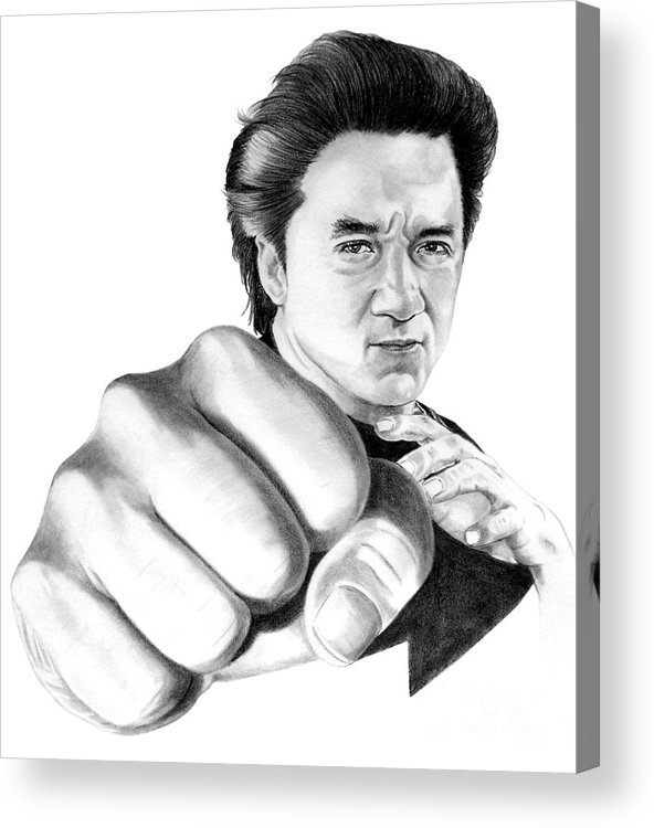 592x750 Jackie Chan Acrylic Print By Murphy Elliott - Jackie Chan Sketch