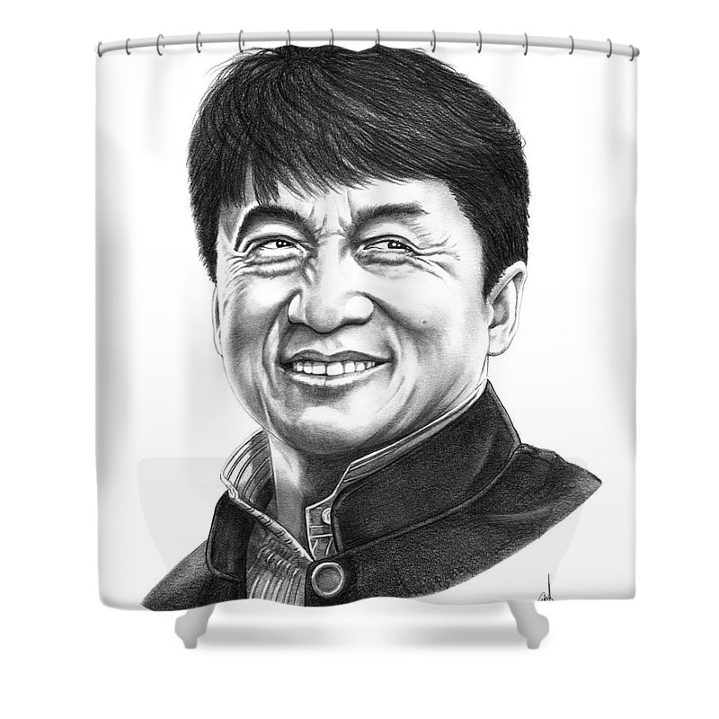 800x800 Jackie Chan Shower Curtain For Sale By Murphy Elliott - Jackie Chan Sketch