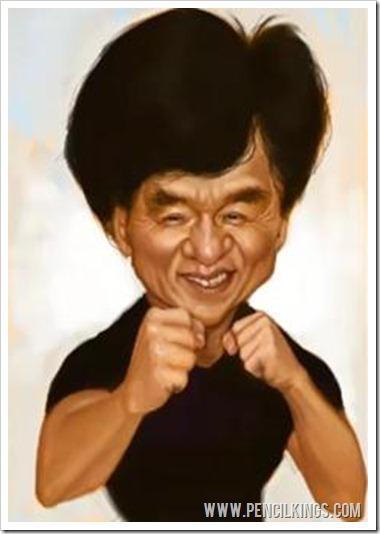 380x534 How To Make A Caricature In Photoshop In Easy Steps - Jackie Chan Sketch