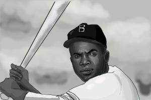 300x200 How To Draw Jackie Robinson - Jackie Robinson Sketch