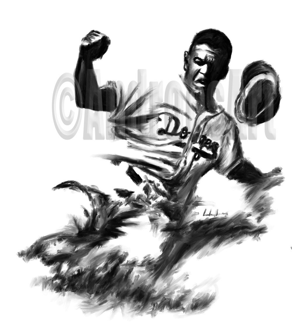 1000x1143 Jackie Robinson - Jackie Robinson Sketch