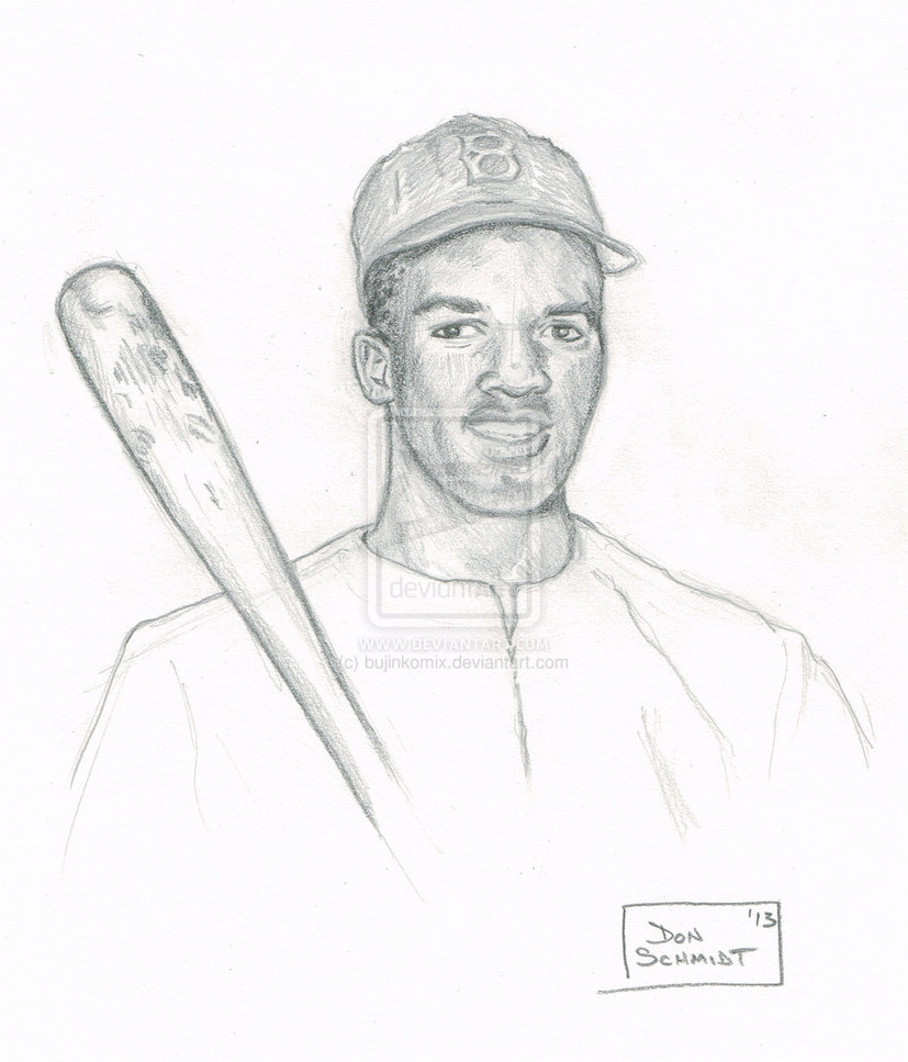 827x967 Jackie Robinson Sketch - Jackie Robinson Sketch