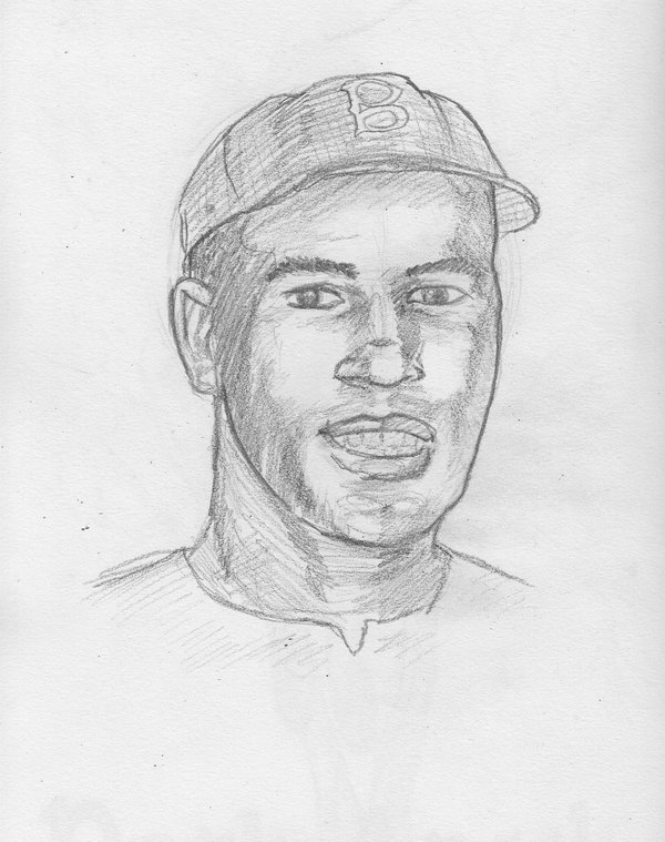 600x759 Daily Sketch Challenge - Jackie Robinson Sketch