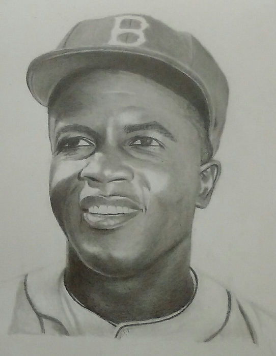 Jackie Robinson Sketch at PaintingValley.com | Explore collection of