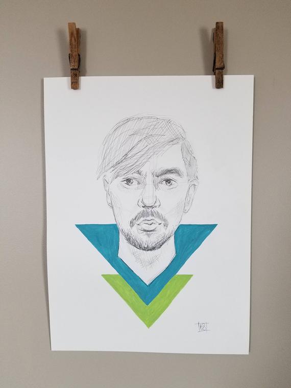 570x760 Jacksepticeye Sketch Etsy - Jacksepticeye Sketch