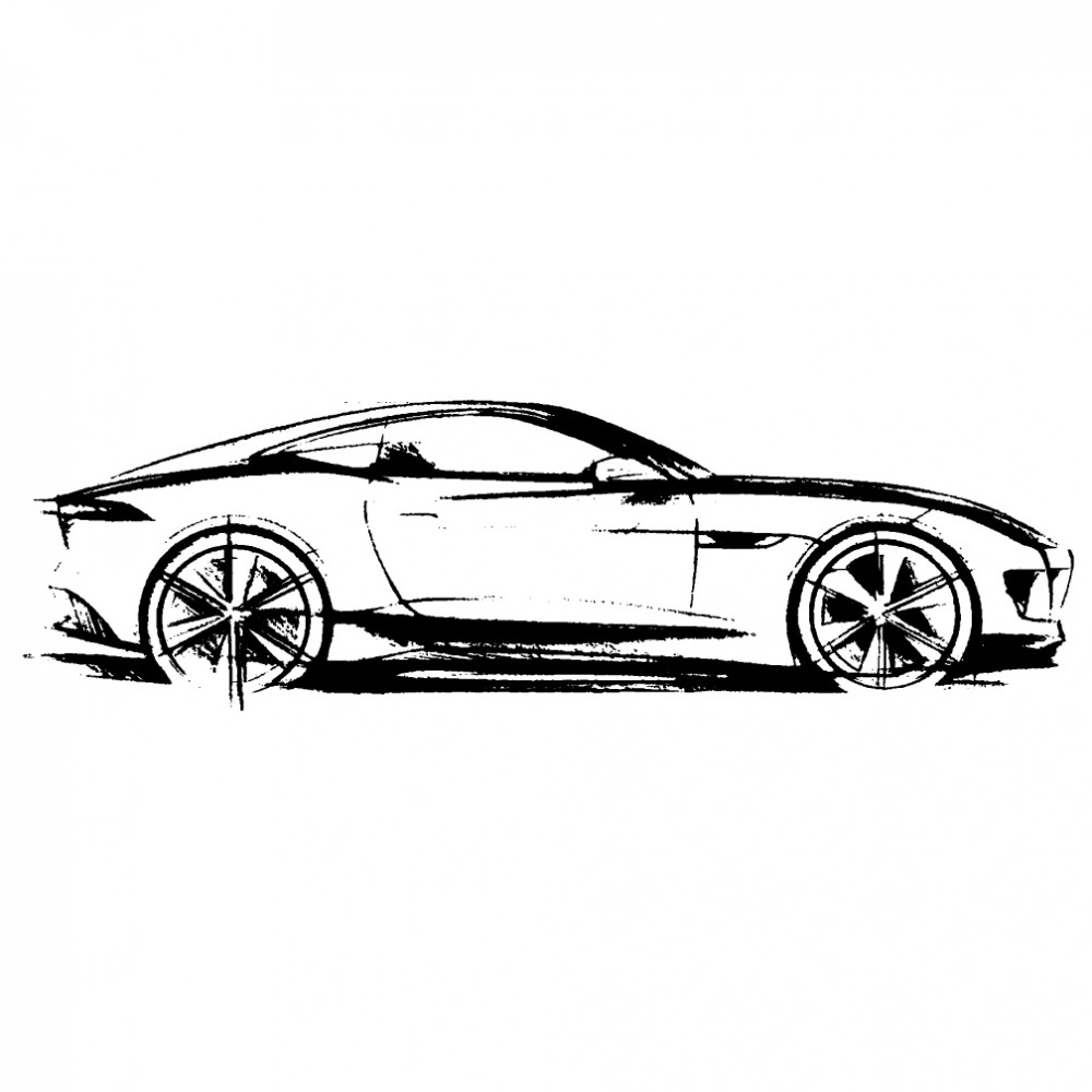 1000x1000 Jaguar, Car, Race, Racing, Britain - Jaguar Sketch