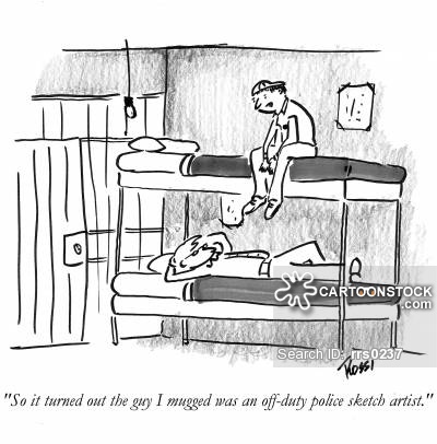 400x406 Sketch Artist Cartoons And Comics - Jail Sketch