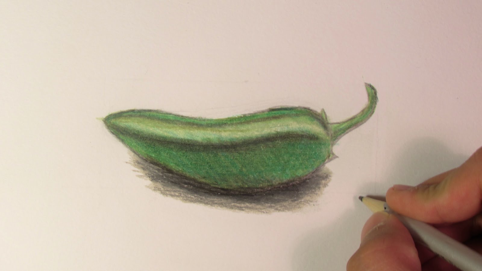 1600x899 Realistic (Speed Drawing) - Jalapeno Sketch