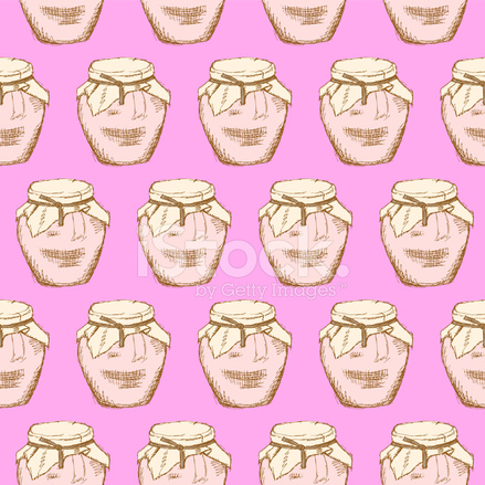 439x439 Sketch Jar Of Jam In Vintage Style Stock Vector - Jam Sketch