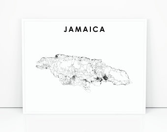 340x270 Jamaica Map Etsy - Jamaica Sketch