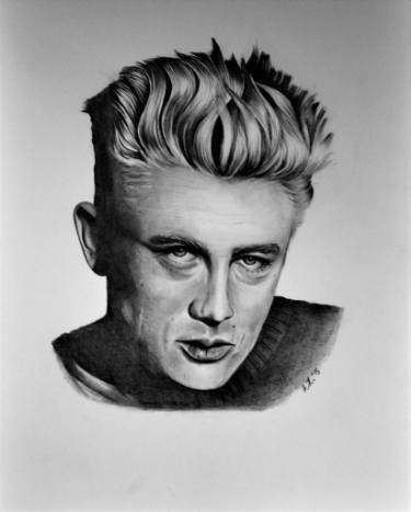 375x467 James Dean Drawing By Adriana Holmes Saatchi Art - James Dean Sketch