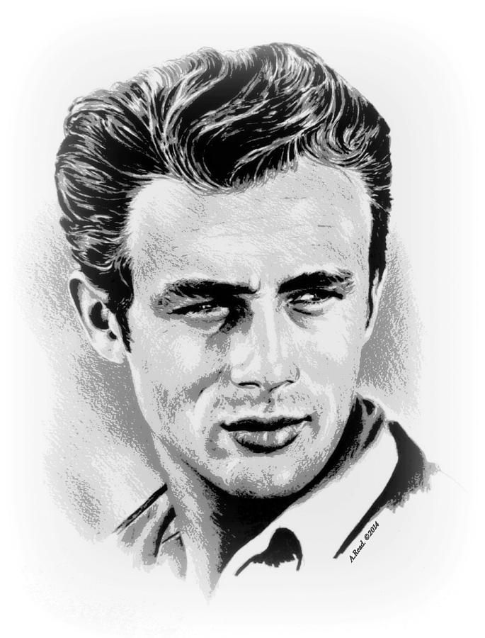 685x900 James Dean Drawing By Andrew Read Gettin Crafty ) - James Dean Sketch