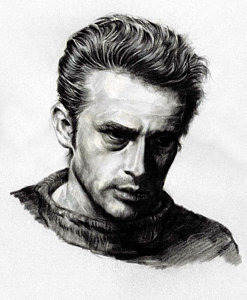 247x300 James Dean Drawing By Ole Hedeager Mejlvang - James Dean Sketch