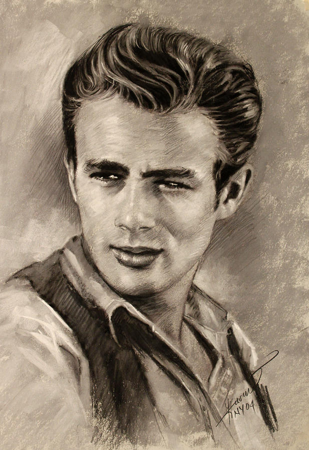 617x900 James Dean Drawing By Viola El - James Dean Sketch