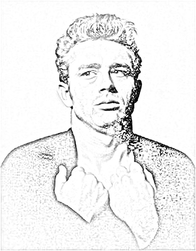 391x500 James Dean Sketch Playing Around With Photoshop... Eye4art - James Dean Sketch