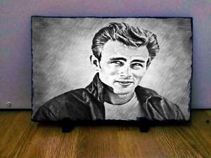 300x225 James Dean Sketch Art Portrait On Slate 8x6in Rare Collectables - James Dean Sketch