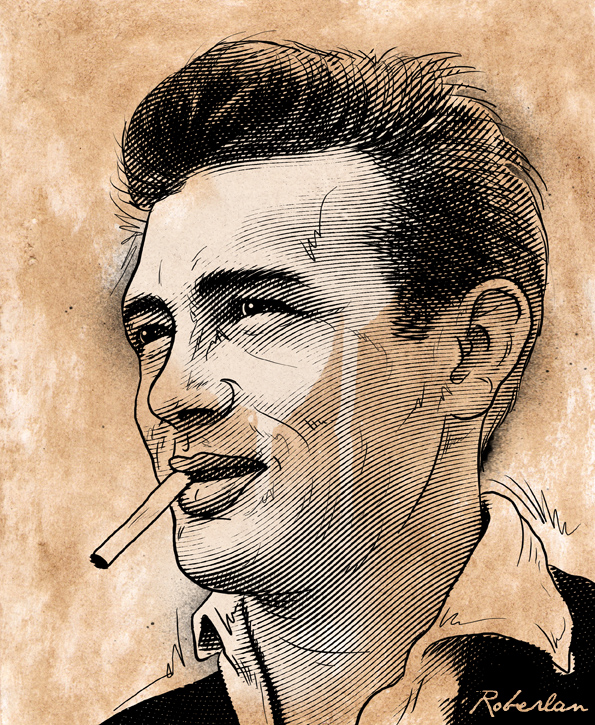 595x725 James Dean Sketch By Roberlan - James Dean Sketch