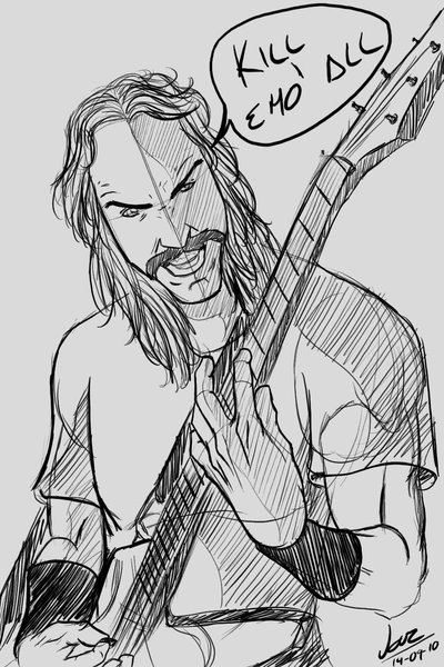400x600 James Hetfield Sketch By Okarusekai - James Hetfield Sketches