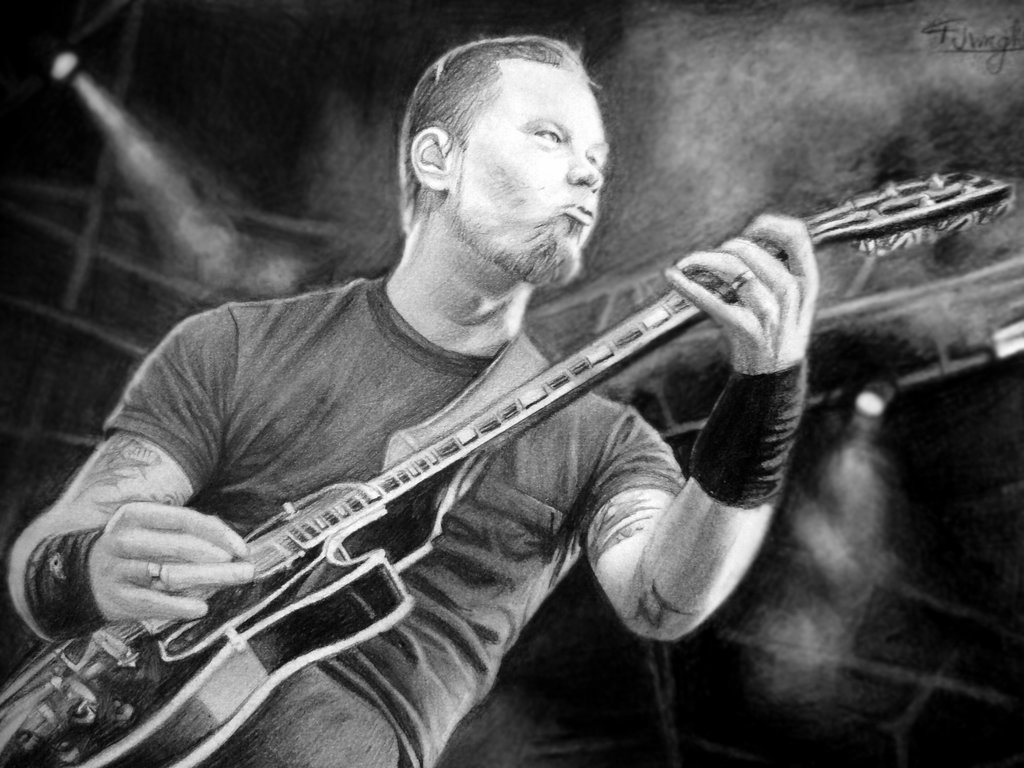 1024x768 James Hetfield By Tomwright666 - James Hetfield Sketches