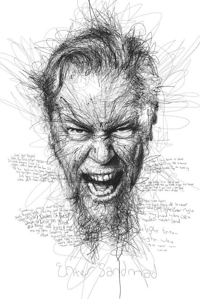 680x1017 Os De Vince Low Sketchbook James - James Hetfield Sketches