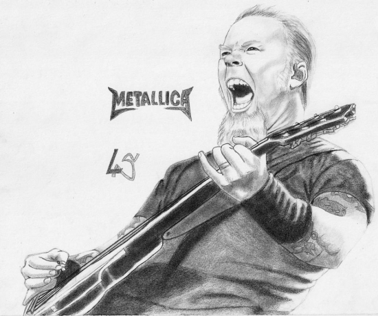 550x459 Portrait Of James Hetfield By Landies On Stars Portraits - James Hetfield Sketches
