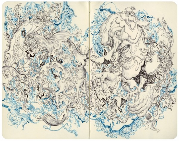 600x474 Sketchbook Drawings By James Jean Colossal - James Jean Sketch