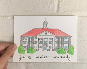 340x270 James Madison University Diploma Frame Jmu The Rock - James Madison Sketch